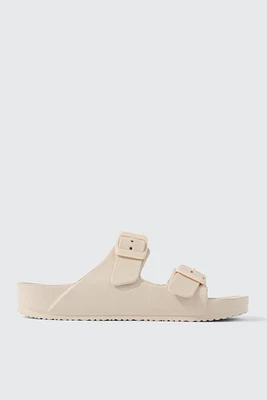 Ardene Two-Strap Sandals in Beige | Size | Eco-Conscious