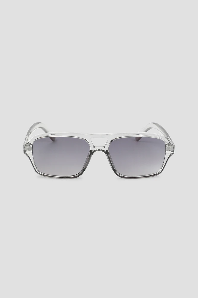 Ardene Man Aviator Sunglasses For Men in Light Grey