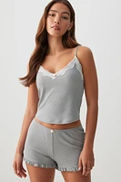 Ardene Super Soft PJ Tank Top in Grey | Size Small | Polyester/Spandex | Eco-Conscious