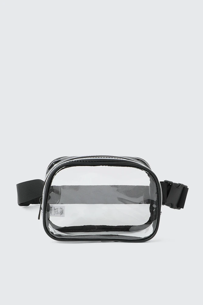 Ardene Rectangular Fanny Pack in Clear | 100% Recycled Polyester/Nylon