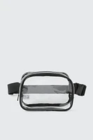 Ardene Rectangular Fanny Pack in Clear | 100% Recycled Polyester/Nylon