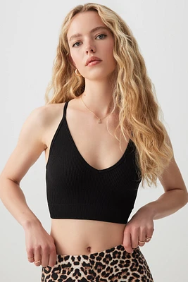 Ardene Basic Open Back Ultra Crop Tank Top in | Size | Nylon/Elastane