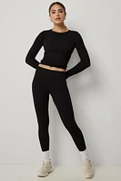 Ardene Seamless Ribbed Leggings in | Size Small | Polyester/Nylon/Elastane | Eco-Conscious