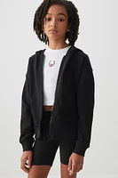 Ardene Kids French Terry Zip Up Hoodie in | Size | Polyester/Cotton | Eco-Conscious