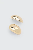 Ardene Chunky Oval Stud Earrings in Gold | Stainless Steel