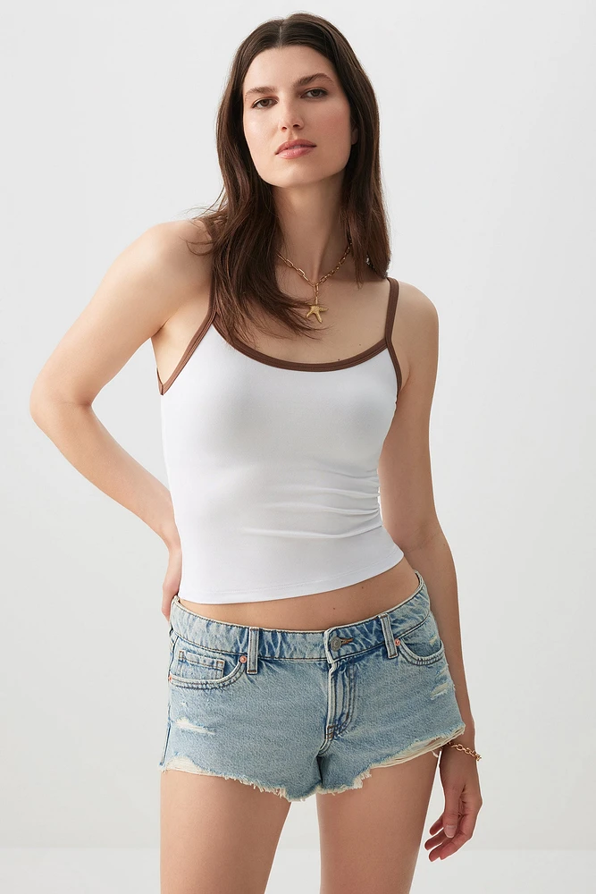Ardene Basic Tank with Contrast Binding in | Size | Polyester/Elastane | Eco-Conscious