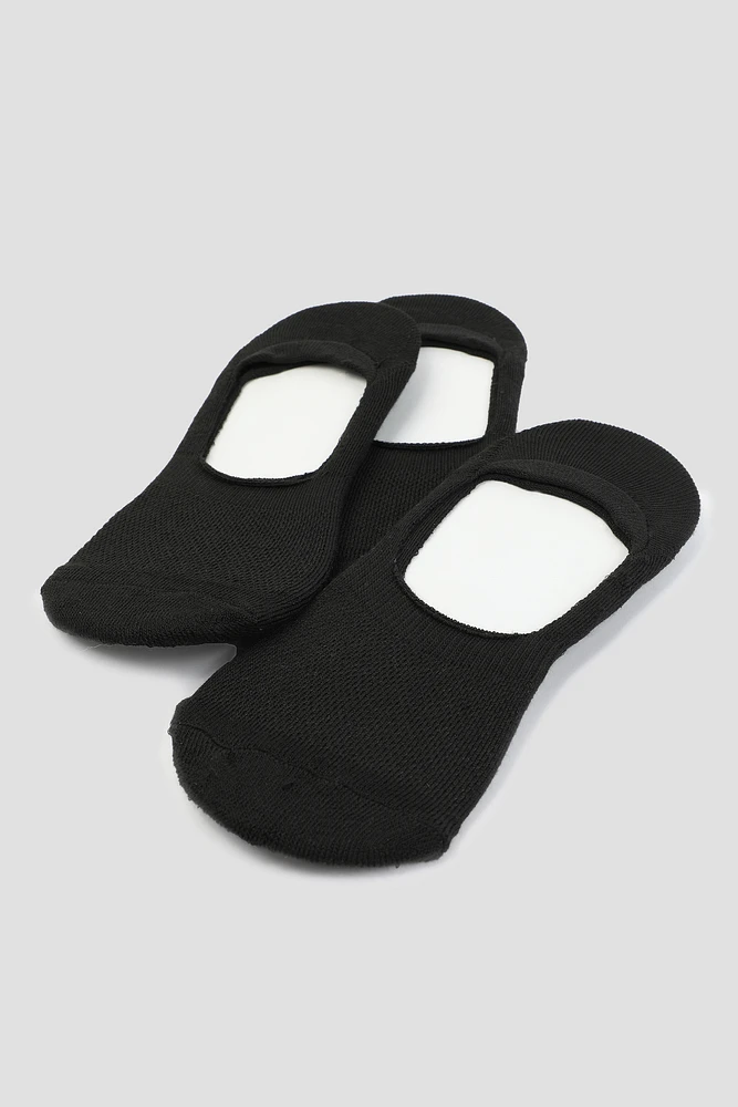 Ardene Man 3-Pack of Shoe Liners For Men in Black | Polyester/Elastane