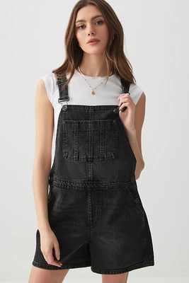 Ardene Denim Overall Shorts in | Size | 100% Cotton