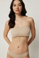 Ardene Invisible Bandeau in Beige | Size Small | Nylon/Elastane | Microfiber