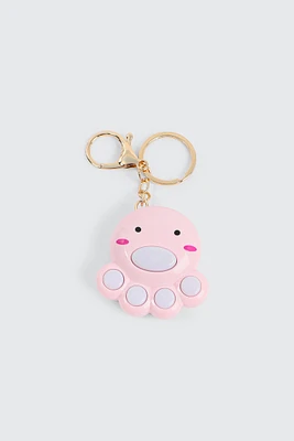 Ardene Octopus Game Keychain in Light Pink