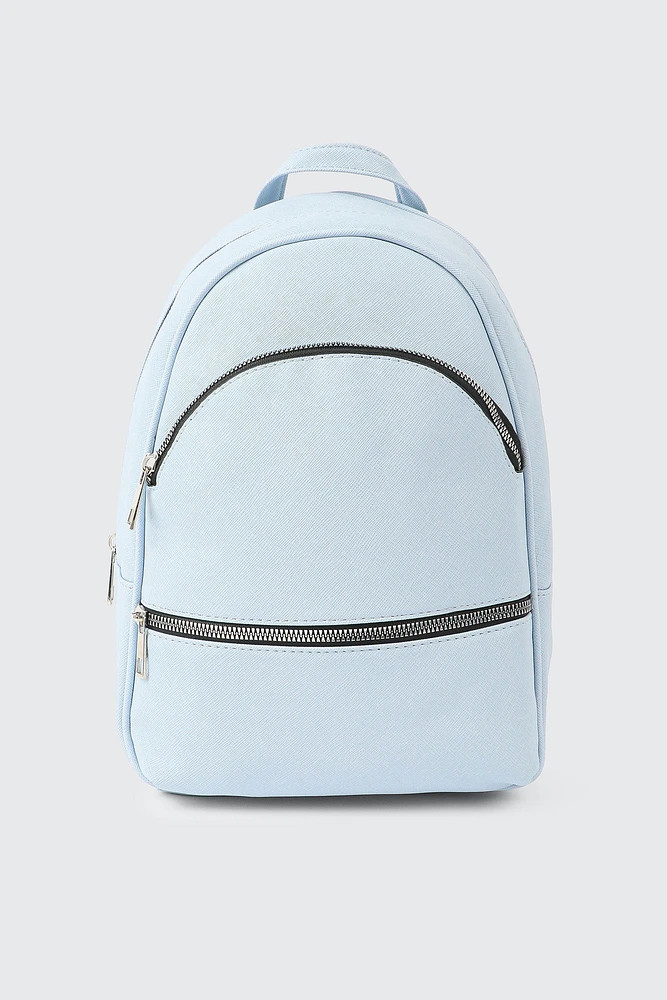 Ardene Faux Leather Backpack in Light Blue | Faux Leather/Polyester