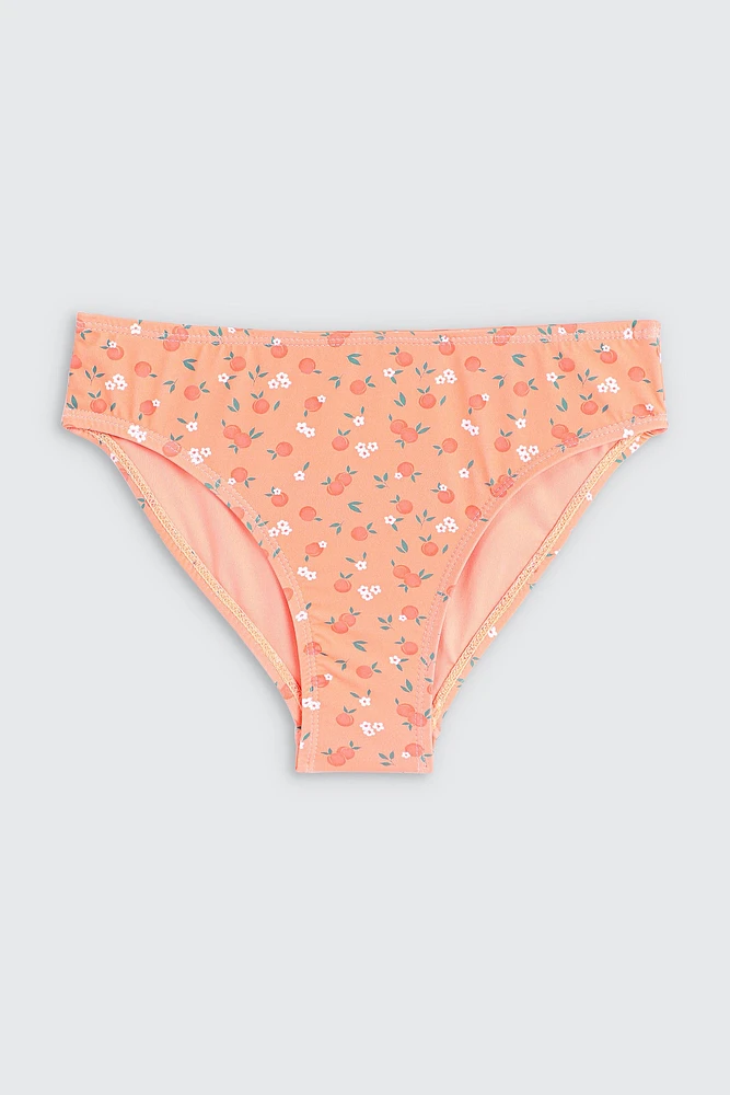 Ardene Kids Ditsy Floral Swim Bottom in Orange | Size | Polyester/Nylon/Spandex