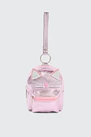 Ardene Kids Cat Backpack Coin Purse in Light Pink