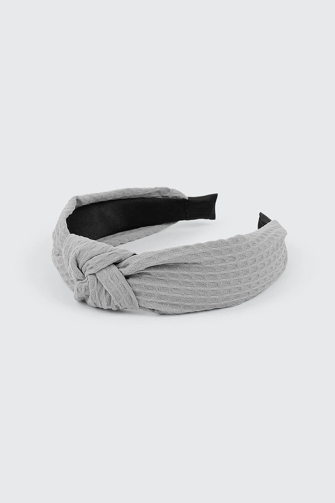 Ardene Waffle Knit Knotted Headband in | Polyester