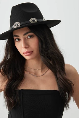 Ardene Fedora Hat with Western Detail in | Polyester