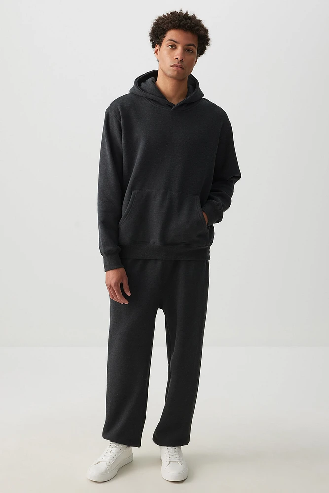 Ardene Man Solid Sweatpants For Men in Dark | Size | Polyester/Cotton | Fleece-Lined