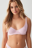 Ardene Pointelle Bralette Bikini Top in Light Pink | Size | Polyester/Nylon/Elastane