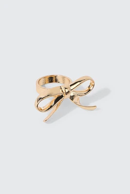 Ardene Gold Bow Ring | Size Small