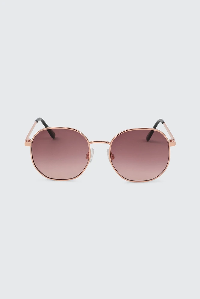 Ardene Colored lense Round Sunglasses in