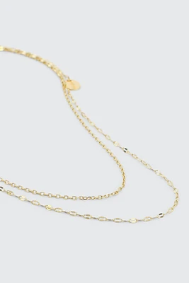 Ardene Two-Row 14K Gold Plated Necklace