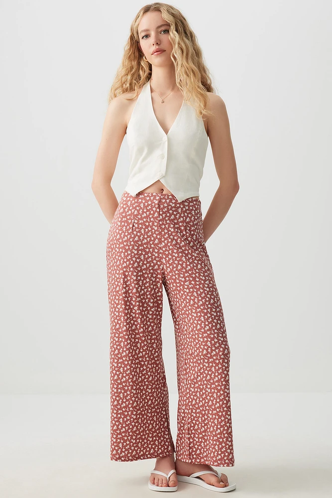 Ardene Culottes with Side Slits in Medium Pink | Size XS | Polyester/Elastane