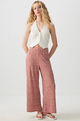 Ardene Culottes with Side Slits in Medium Pink | Size XS | Polyester/Elastane