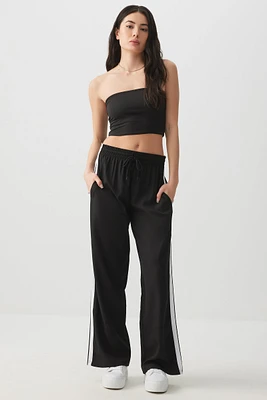 Ardene Side Stripe Track Pants in | Size | Nylon