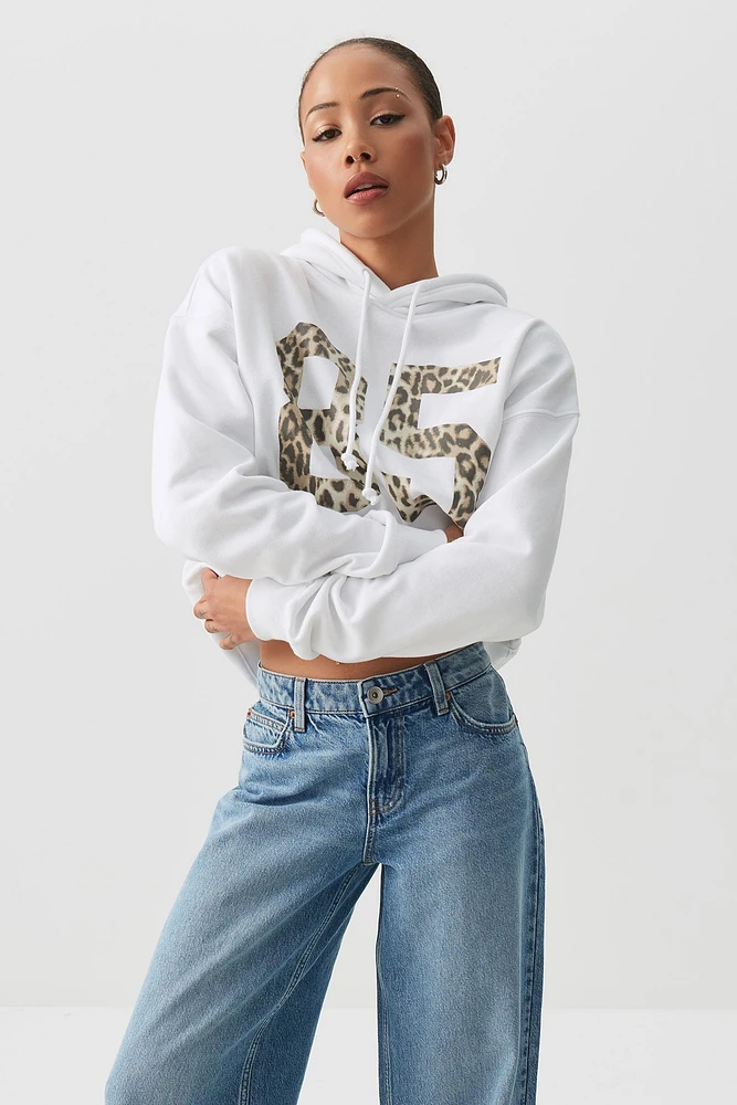 Ardene Printed Oversized Hoodie in | Size | Polyester/Cotton | Fleece-Lined | Eco-Conscious