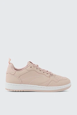 Ardene Faux Leather Sneakers in Light Pink | Size
