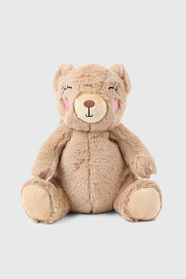 Ardene Kids Backpack with Animal Plushie in Beige | Polyester