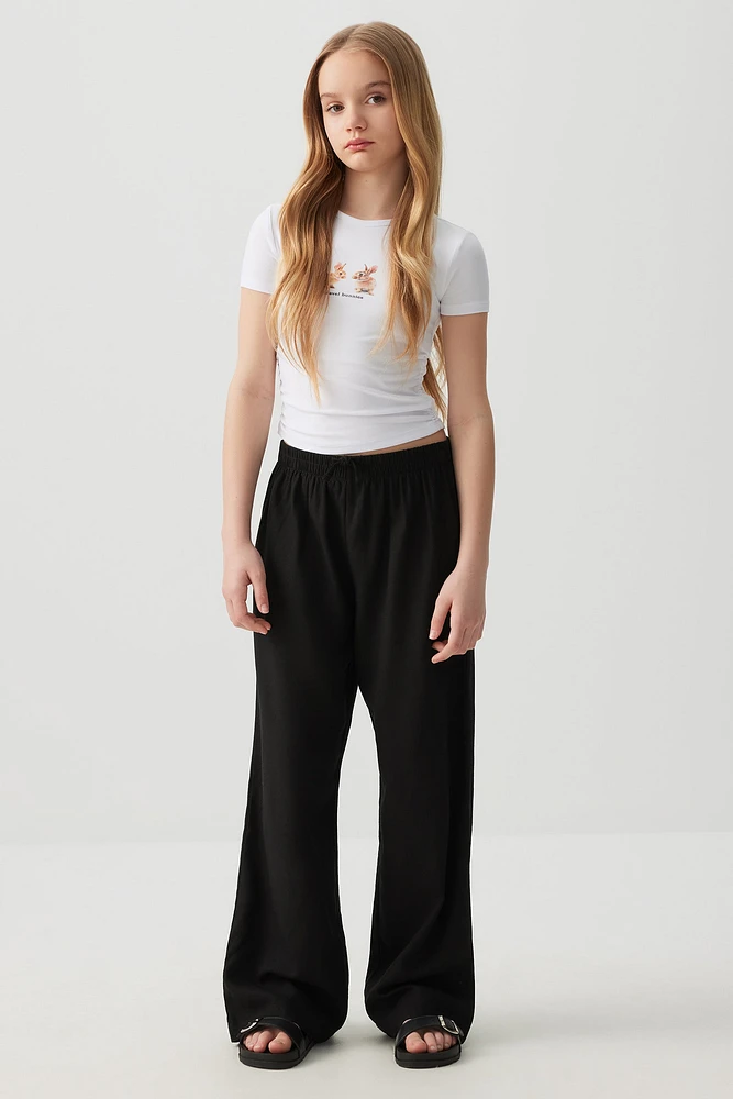 Ardene Kids Wide Leg Pants in | Size Small | Viscose