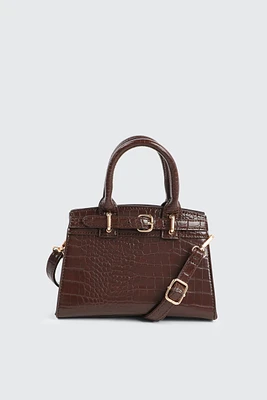 Ardene Tote Bag with Buckle Detail in | 100% Recycled Polyester/Faux Leather | Eco-Conscious