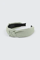 Ardene Waffle Knit Knotted Headband in | Polyester