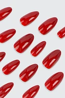 Ardene 20-Pack Almond Shaped Red Fake Nails