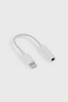 Ardene Lightning to Audio Jack Adapter in White