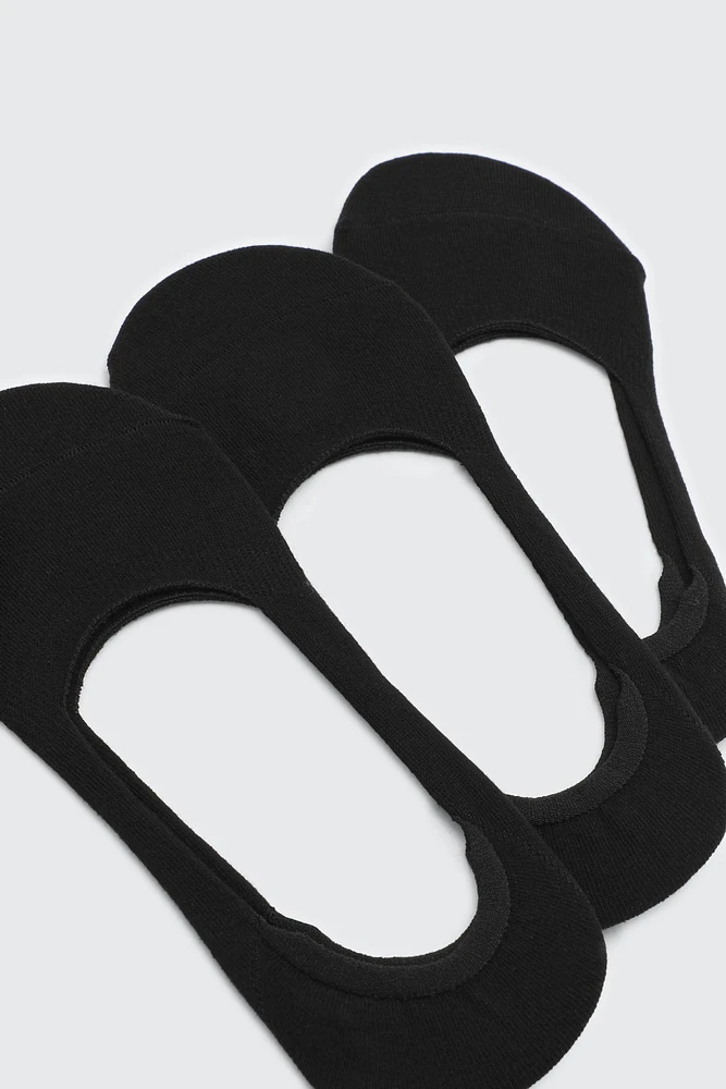 Ardene 3-Pack of Cotton Shoe Liners in | Polyester/Cotton/Elastane