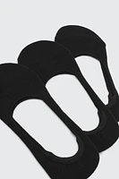 Ardene 3-Pack of Cotton Shoe Liners in | Polyester/Cotton/Elastane