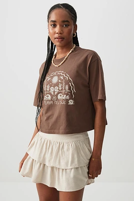 Ardene Boxy Graphic T-Shirt in | Size | 100% Cotton