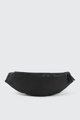Ardene Man Black Canvas Fanny Pack For Men | Polyester | Eco-Conscious