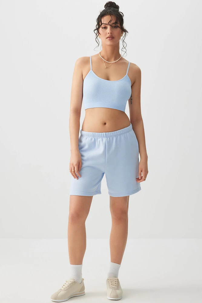 Ardene Basic Ultra Crop Seamless Tank in Light | Size | Nylon/Elastane | Eco-Conscious