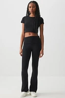 Ardene Foldover Flare Leggings in | Size | Cotton/Elastane