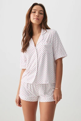 Ardene Super Soft PJ Set in White | Size Large | Polyester/Spandex | Eco-Conscious