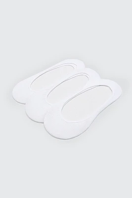 Ardene 3-Pack Low Cut Shoe Liners in White | Polyester/Spandex