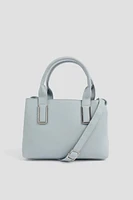 Ardene Tote Bag in Light | 100% Recycled Polyester/Faux Leather | Eco-Conscious