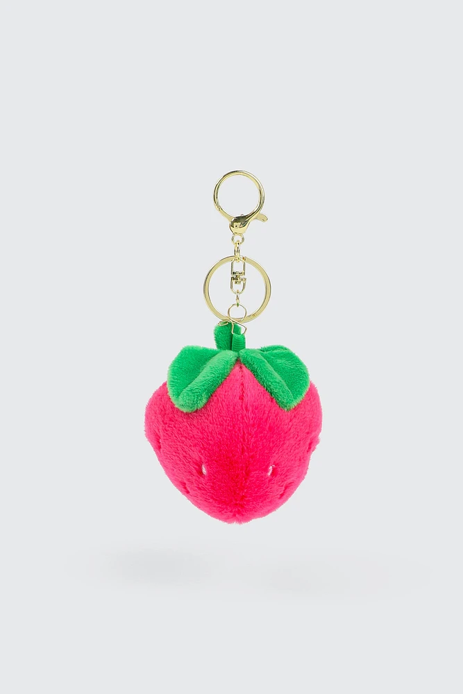 Ardene Plushie Strawberry Charm in Pink