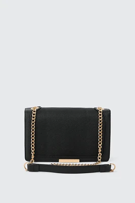 Ardene Chain Strap Crossbody Bag in | 100% Recycled Polyester/Faux Leather | Eco-Conscious