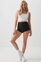 Ardene Super Soft Ruched Shorties in Black | Size | Polyester/Spandex