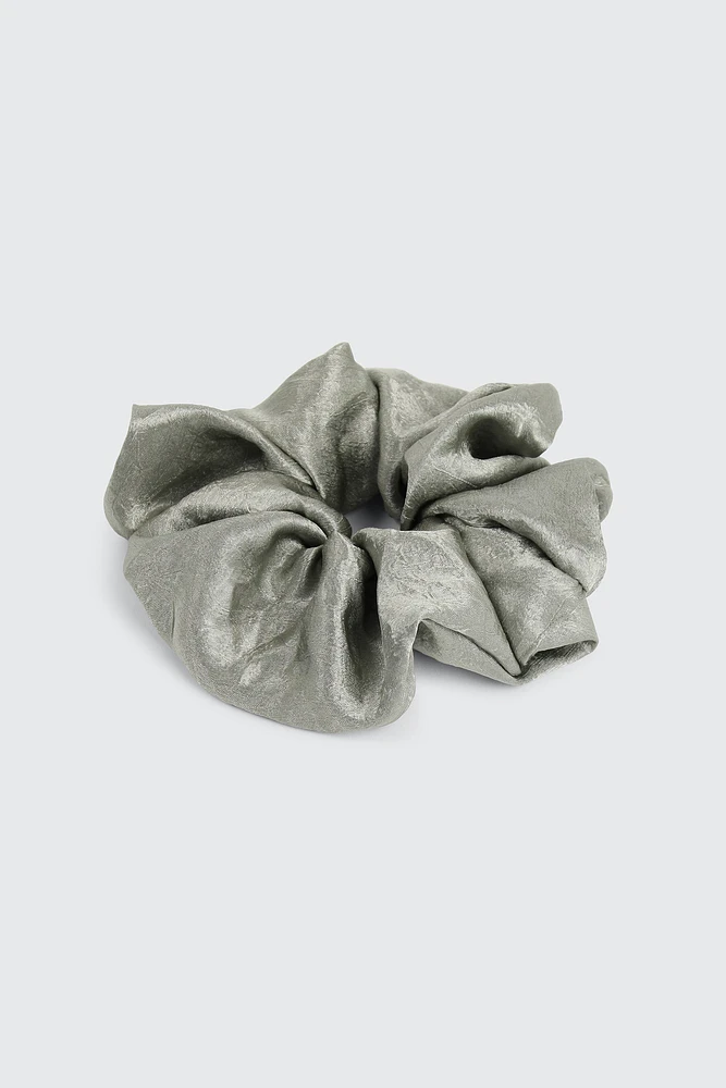 Ardene XL Satin Scrunchie in Sage