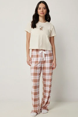 Ardene Flared PJ Pants in Medium Pink | Size | Polyester/Elastane | Eco-Conscious