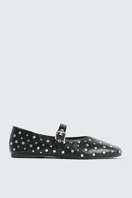 Ardene Studded Mary Janes in | Size | Faux Leather